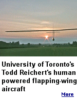 A University of Toronto engineering graduate student just made aviation history, successfully flying the first ever human-powered flapping-wing aircraft.